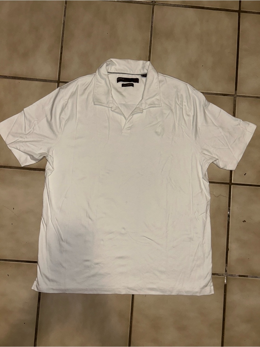 Perry Ellis White Short-Sleeve Polo